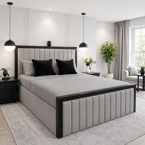 Panelled piping border bed - piping,