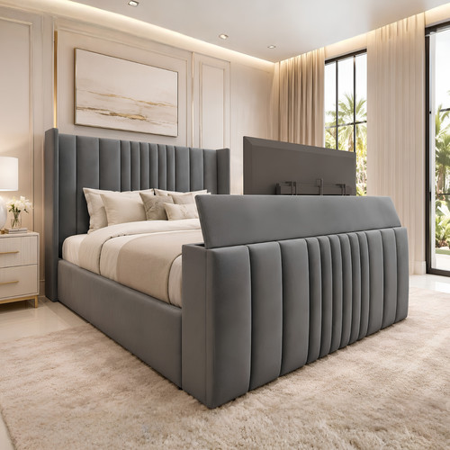 Bed frame winged - tv,
