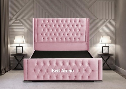 Plush velvet bed frame wing - plush,