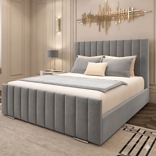 Panel upholstered bed - panel,
