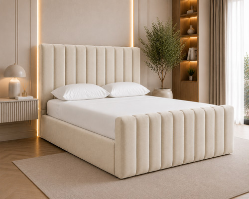 Luxury upholstered bed frame - upholstered,