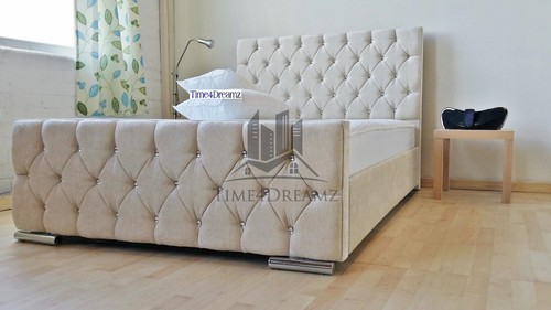 Diamond upholstered cream - diamond, bed