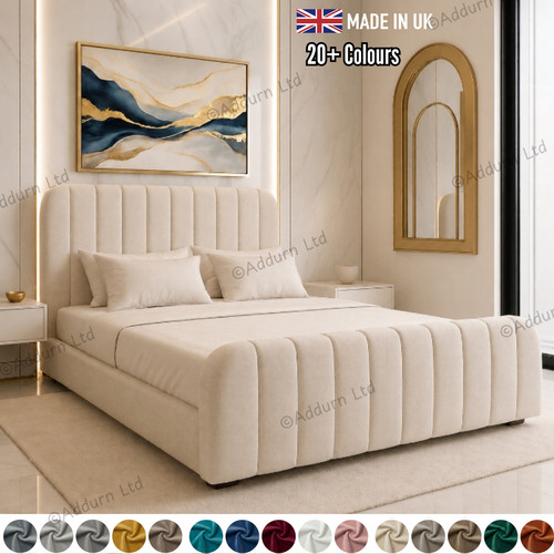 Vertical panel upholstered bed - panel,