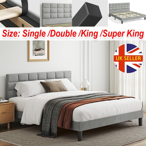 New morden bed frame - new, velvet