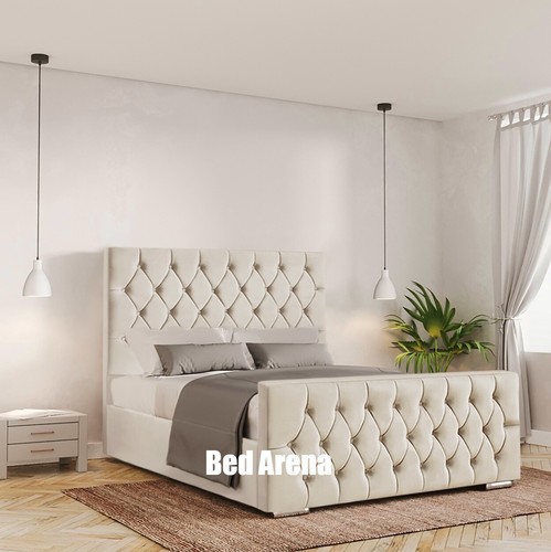 Plush velvet chesterfiel bed - plush,