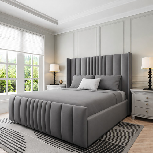 Ottoman bed plush - ottoman, velvet