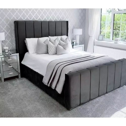 Velvet ottoman storage bed - ottoman,