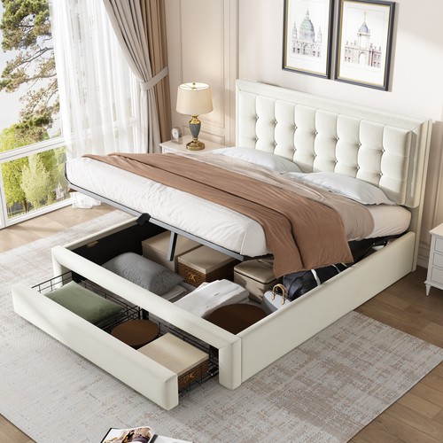 Storage gas lift bed - bed, frame
