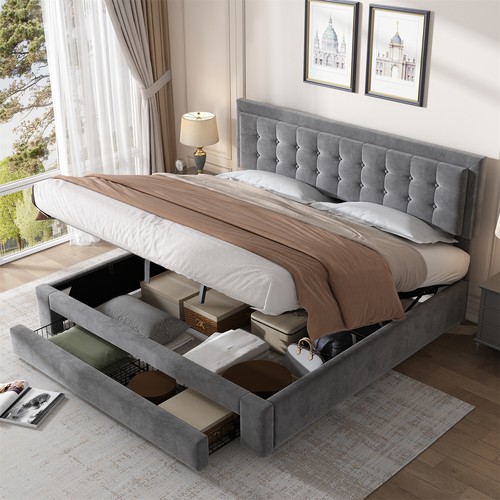 Upholstered bed ottoman - upholstered,