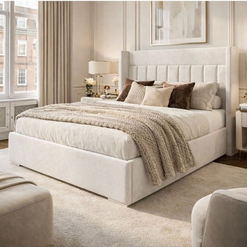 Fenwick upholstered panel bed - upholstered,