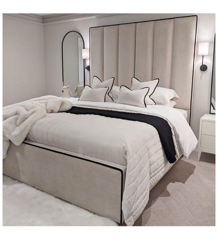 Panelled border bed - panelled,