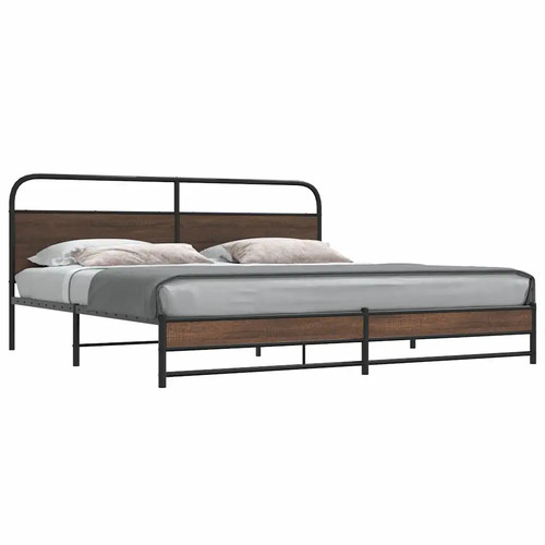 Walplus brown oak - brown, metal