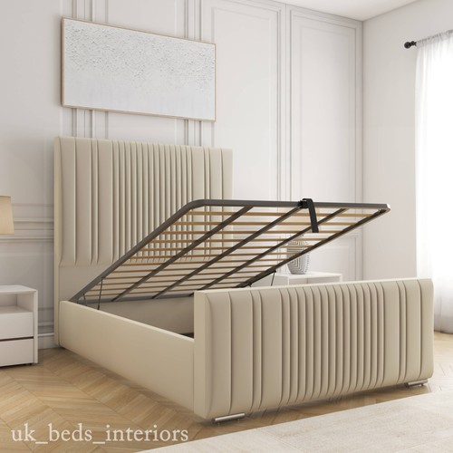 Plush velvet upholstered bed - plush,