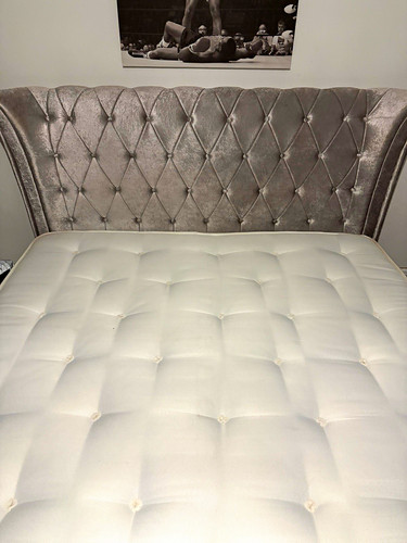 Super king size grey velvet - king,