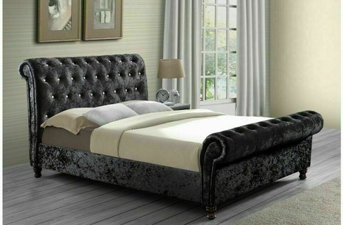 Sleigh bed frame - bed, upholstered