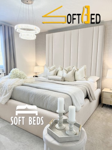 New plush velvet panel - velvet, bed