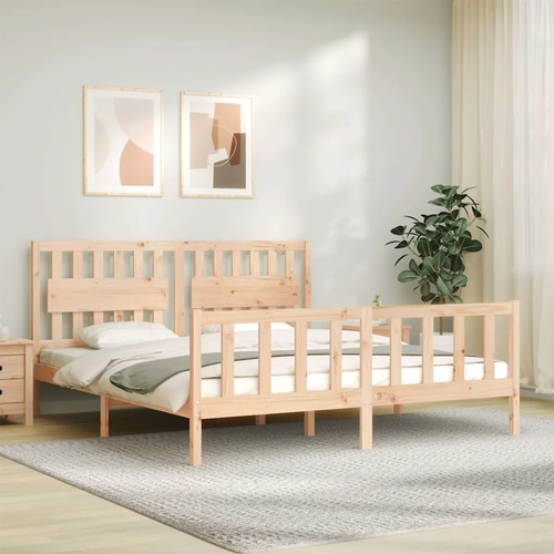 Walplus solid wood - pine, bed
