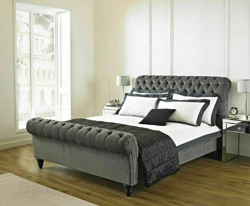 Sleigh scroll bed frame - scroll,