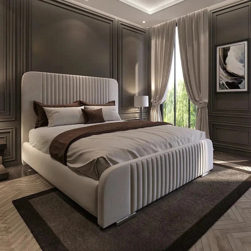 Ottoman bed plush velvet divan - bed,