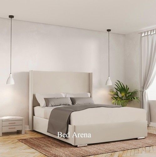 Plush velvet plain - bed, frame