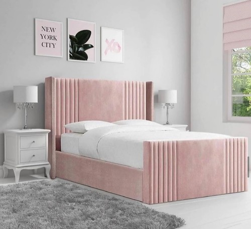 Wing panel upholstered bed - wing,