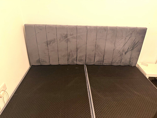 Super king size bed - king, grey