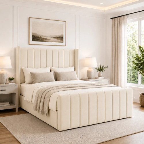Winged panel bed frame - winged,