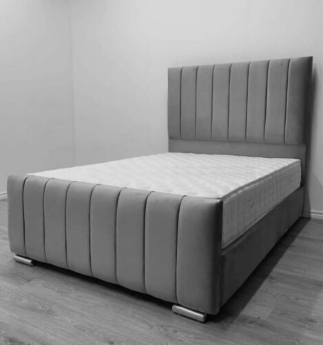 New ottoman panel grey - grey, plush